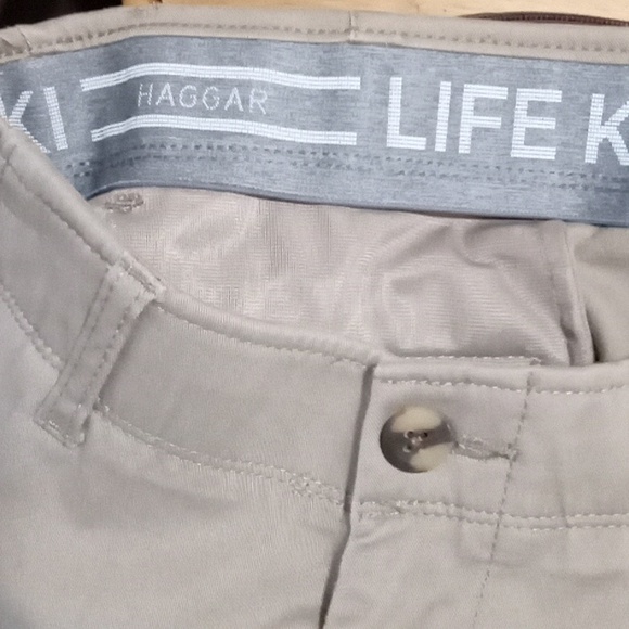 HAGGAR "Life Khaki" Comfort Chino Slim Fit Men's Pants (Size 29/inseam 30) - Picture 5 of 11